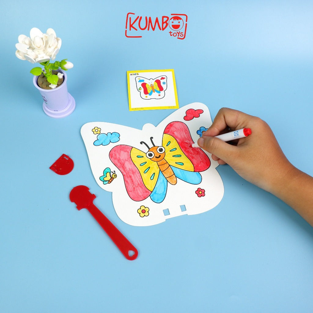 Mainan Edukasi Anak Kipas DIY Mewarnai Souvenir Hampers Anak