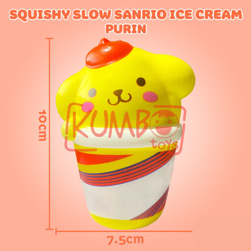 Mainan Edukasi Anak Squishy Slow SANRIO Ice Cream Stress Release Squeeze