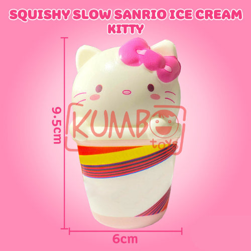 Mainan Edukasi Anak Squishy Slow SANRIO Ice Cream Stress Release Squeeze
