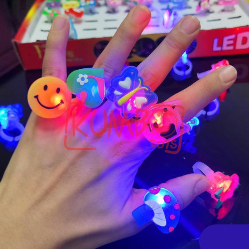 Cincin LED Karakter Soft Glowing Finger Ring Light Party Lampu