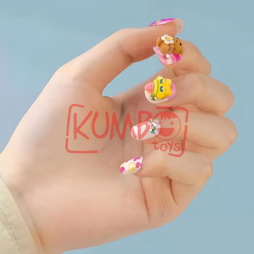 Aksesoris Kuku Sticker Kuku Palsu 3D Karakter Nail Art