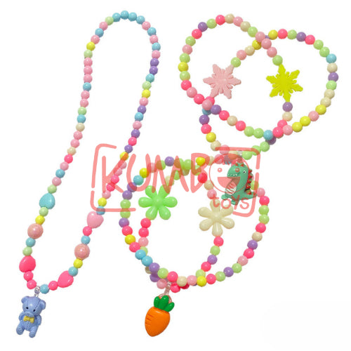 Kalung Manik Anak Karakter Beads Necklace Akrilik Aksesoris Kartun Korea