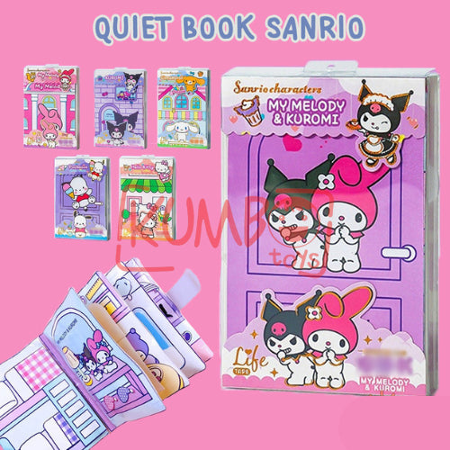 Mainan Edukasi Anak DIY Quiet Book Sanrio Busy Book Paper Doll