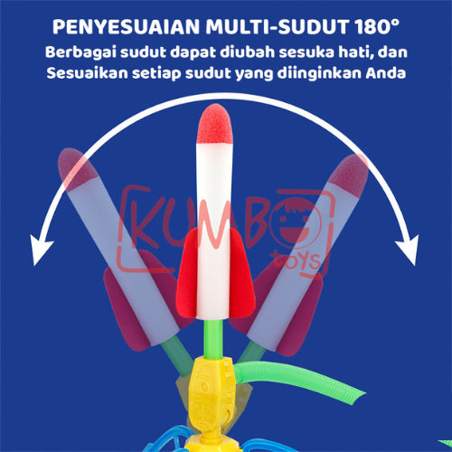 Mainan Edukasi Anak Flash Fkying Sky Rocket Launcher Pompa Roket Outdoor