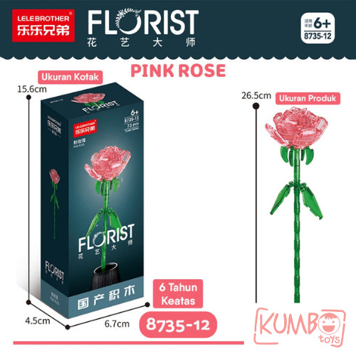 Mainan Edukasi Anak Bricks Flower Florist Plant Series High Quality Bricks