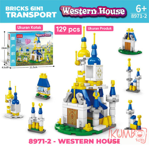 Mainan Edukasi Anak Bricks 6 In 1 Mainan Block