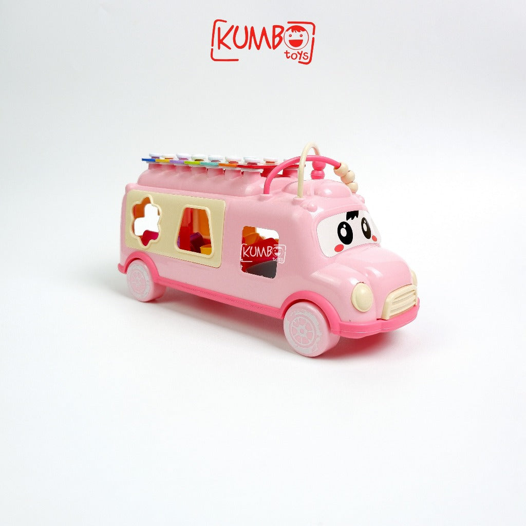 Mainan Edukasi Anak Mobil Happy Bus Xylophone Montessori play