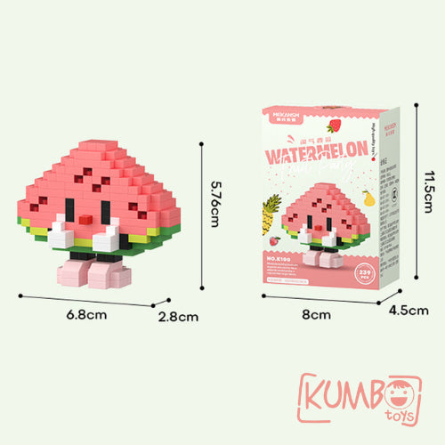 Mainan Anak Bricks Fruit Nano 3D Mainan Balok Susun Karakter Buah