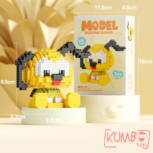 Mainan Anak Mini Block Model Karakter Kartun Lucu Balok Susun 3D Bricks