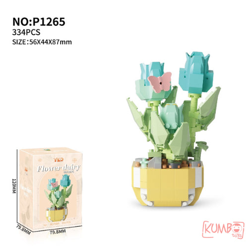 Mainan Edukasi Anak Bricks Flower Dairy 3D Block Bentuk Bunga