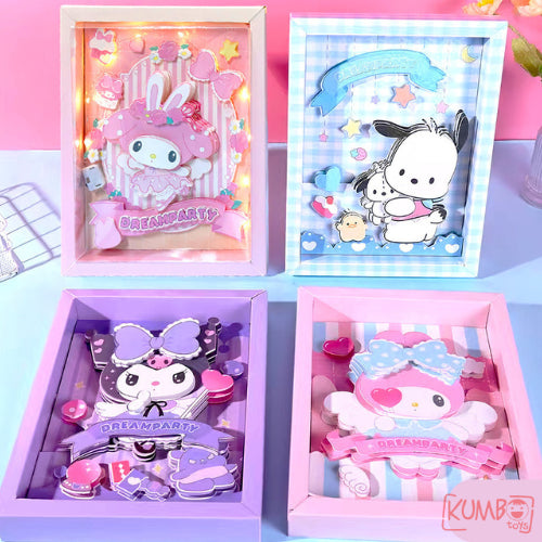 Mainan Edukasi Anak 3D BP Standing Painting With Frame Light Sanrio