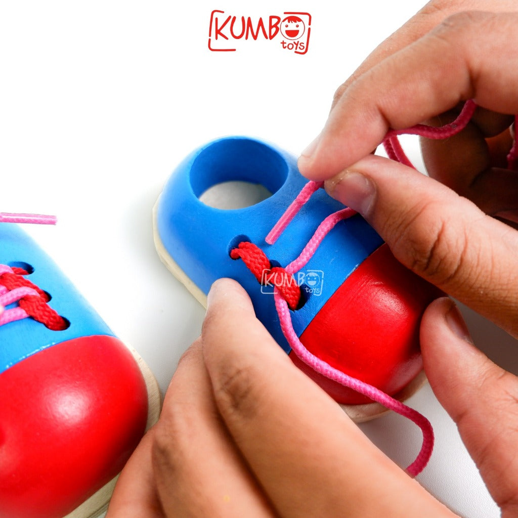 Mainan Edukasi Anak Lacing Shoe Mainan Montessori