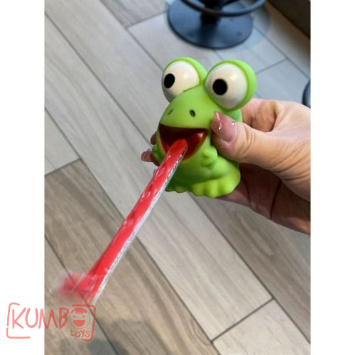 Mainan Squishy Katak Bunglon Tongue Out Squishy Pencet
