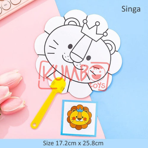 Mainan Edukasi Anak Kipas DIY Mewarnai Souvenir Hampers Anak