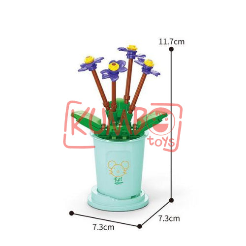 Mainan Edukasi Anak  BRICKS FLOWER Pot Bunga Mini Nano Blok Bouquet 3D Dekorasi