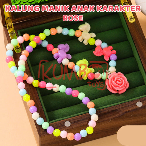 Kalung Manik Anak Karakter Beads Necklace Akrilik Aksesoris Kartun Korea