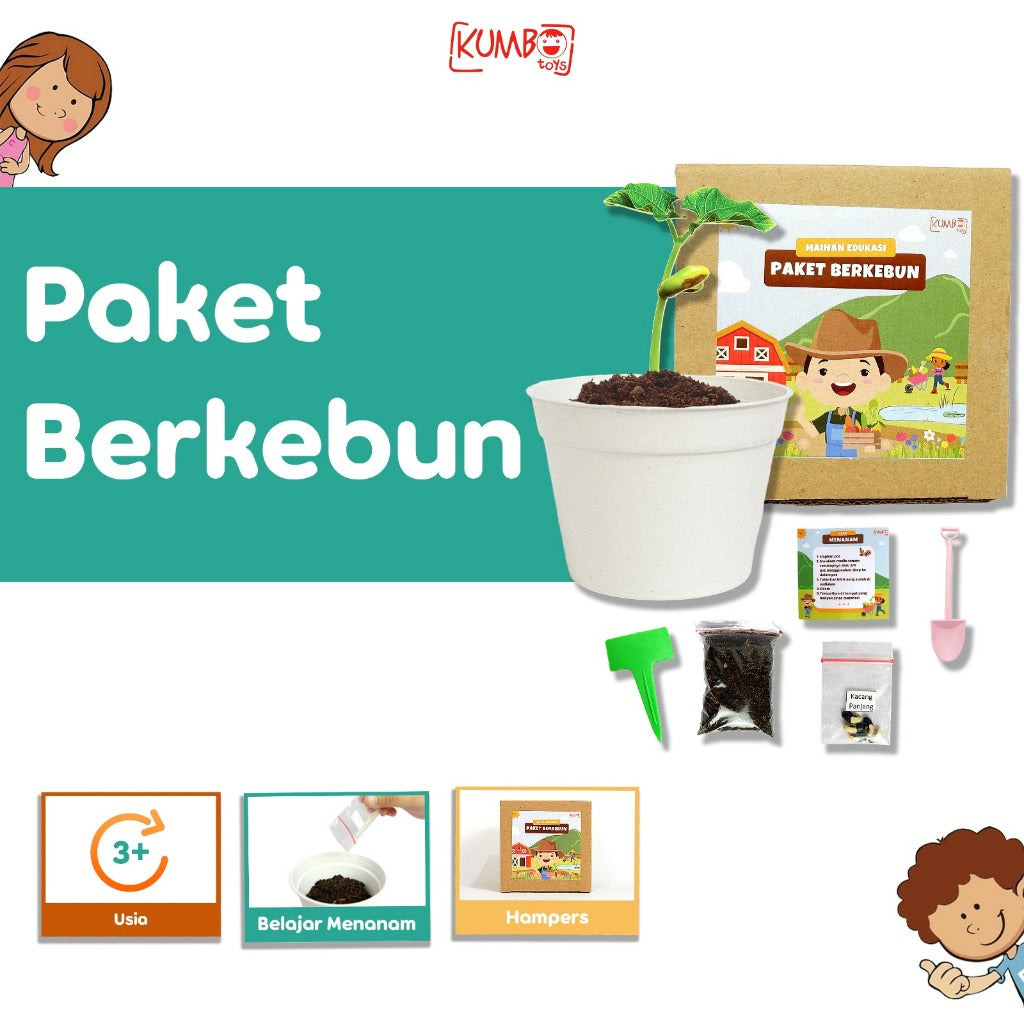 Mainan Edukasi Montessori DIY Berkebun Sayur Gardening Kit Menanam Sayur Buah