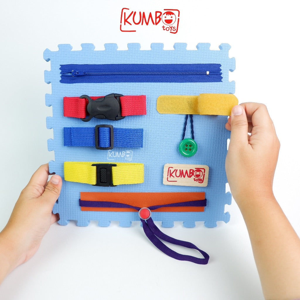 Mainan Edukasi Anak Busy Mat Fine Motor Montessori Play