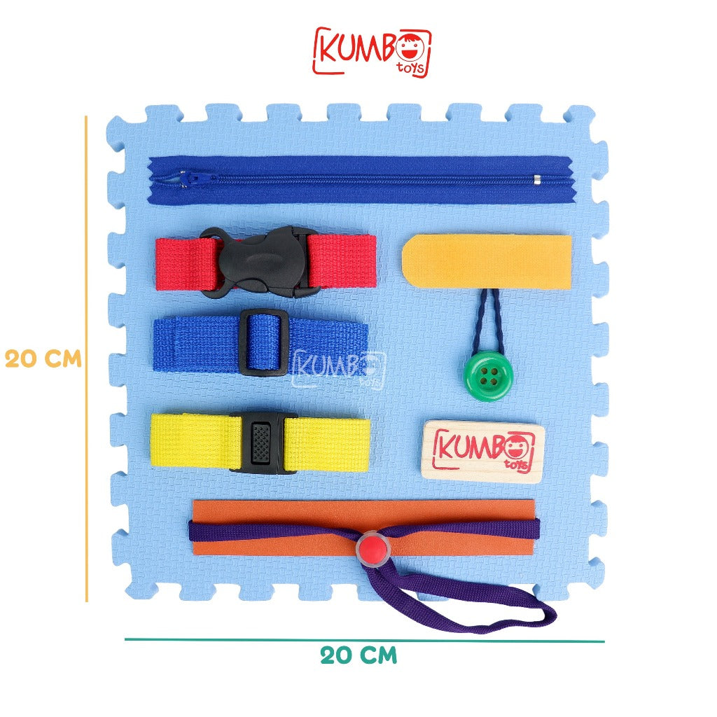 Mainan Edukasi Anak Busy Mat Fine Motor Montessori Play