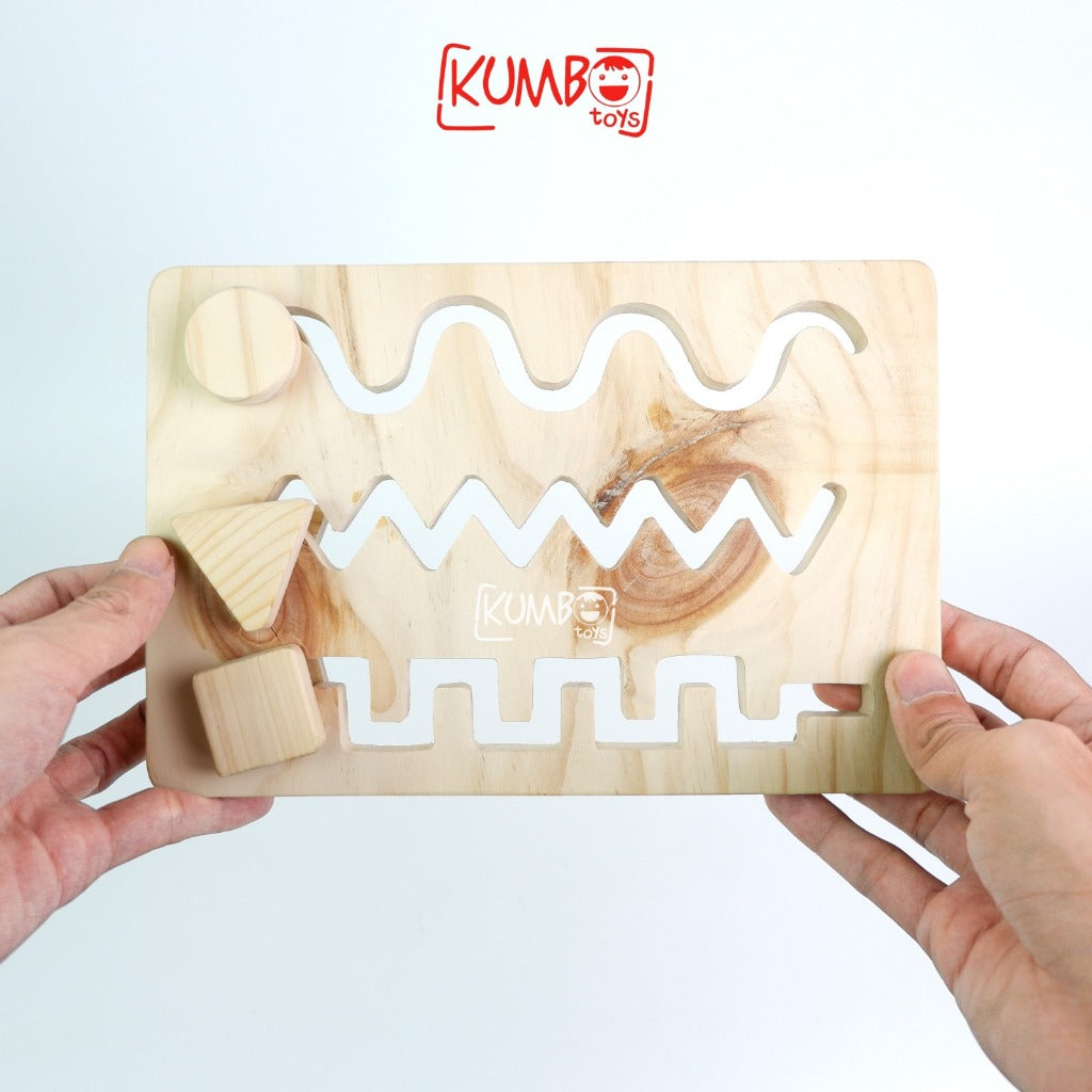 Mainan Edukasi Anak Maze Board Montessori Papan Kayu