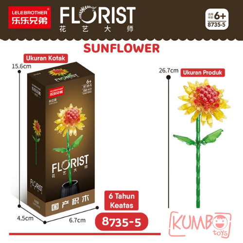 Mainan Edukasi Anak Bricks Flower Florist Plant Series High Quality Bricks