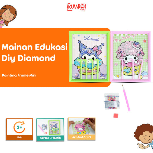 Mainan Edukasi Anak DIY Diamond Painting Frame Sanrio MINI FRAME DIAMOND
