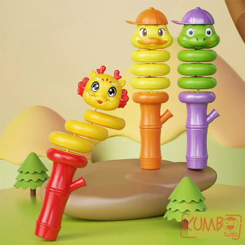 Mainan Edukasi Anak Whistle Shake Spin Baby Rattle Berputar Peluit