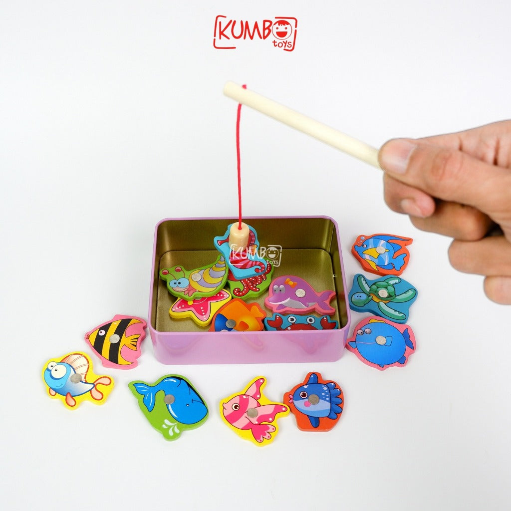 Mainan Edukasi Pancing Ikan Magnet Kotak Kaleng Fishing Toys