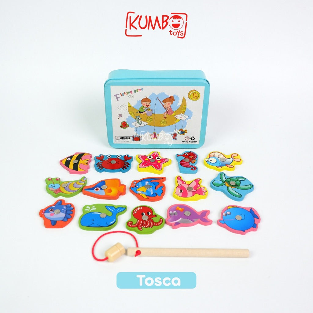Mainan Edukasi Pancing Ikan Magnet Kotak Kaleng Fishing Toys