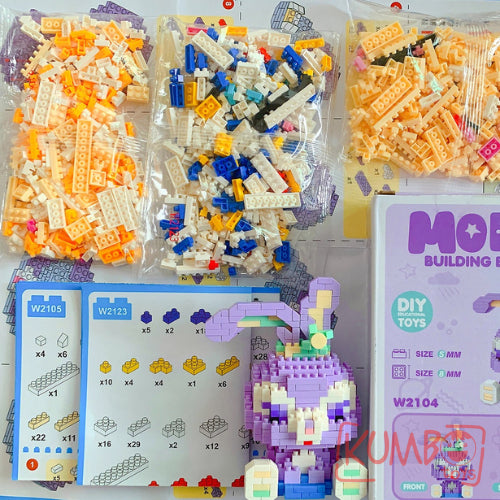 Mainan Anak Mini Block Model Karakter Kartun Lucu Balok Susun 3D Bricks