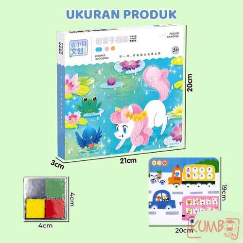 Mainan Edukasi Anak Finger Painting Coloring With Finger Lukisan Karakter Lucu
