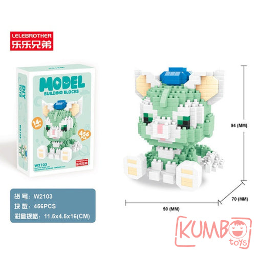 Mainan Anak Mini Block Model Karakter Kartun Lucu Balok Susun 3D Bricks