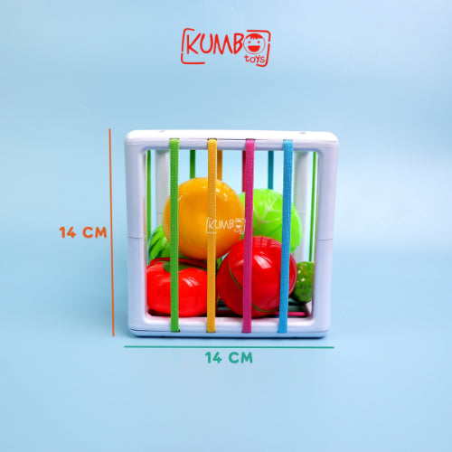 Mainan Edukasi Anak Shape Sorting Game Sortir Bentuk Buah dan Sayuran Potong Perekat