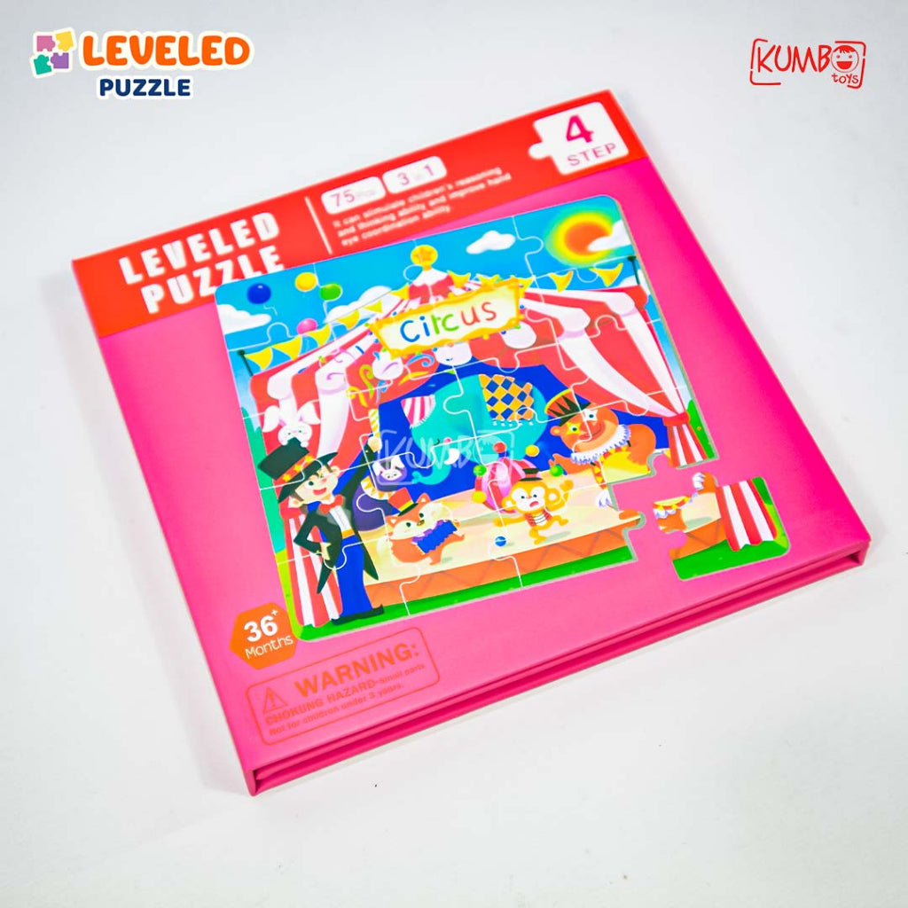 Mainan Edukasi Anak Leveled Puzzle Magnet 3 in 1 Buku Magnet Step Berlevel