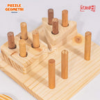 Mainan Edukasi Puzzle Geometri Bahan Premium Anak Kotak Kayu Premium