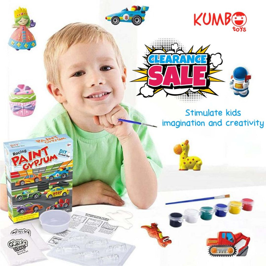 Mainan Anak DIY Paint Gypsum Mewarnai Patung