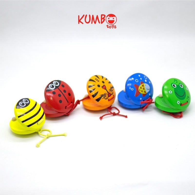 Mainan Edukasi Alat Musik Kayu Anak Castanet / Alat Musik Wooden Clappers
