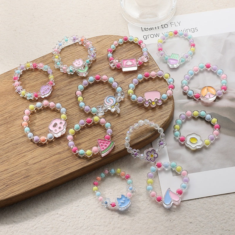 Gelang Manik Jelly Anak Perempuan Karakter Lucu Bracelet Gelang