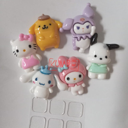 Mainan Sticker 3D Karakter Sanrio Akrilik Stiker Tempelan Lucu