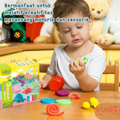 Mainan Edukasi Anak Play Dough Box Set 3D Pretend Play Edukasi Clay