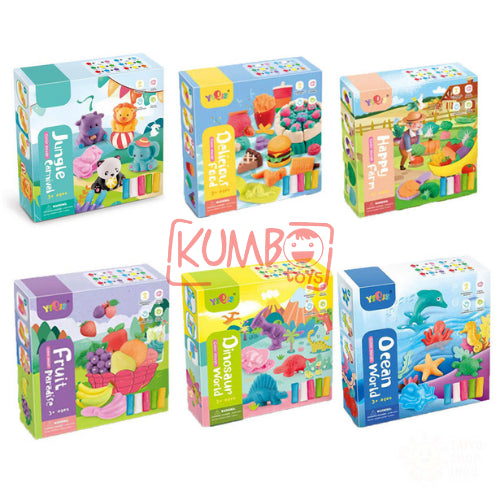 Mainan Edukasi Anak Play Dough Box Set 3D Pretend Play Edukasi Clay