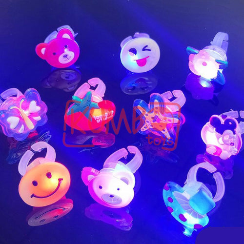 Cincin LED Karakter Soft Glowing Finger Ring Light Party Lampu