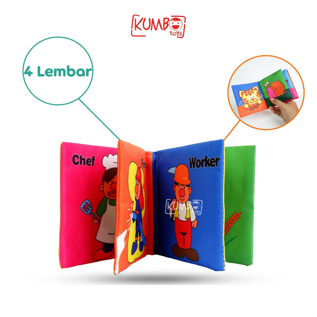 Mainan Anak Cloth Book Buku Bantal Bayi Buku Cerita Bayi Bahan Kain
