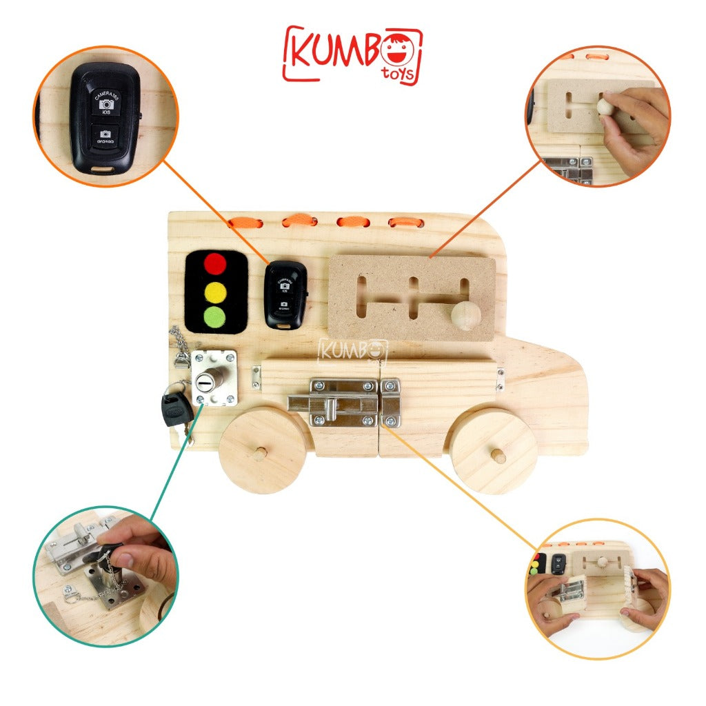 Busy Board Mainan Edukasi Montessori Papan Main Anak