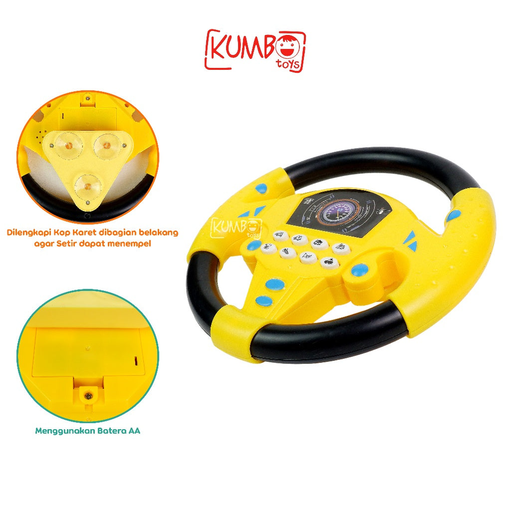 Mainan Edukasi Anak Setir Mobil Steering Wheel Simulated Driving