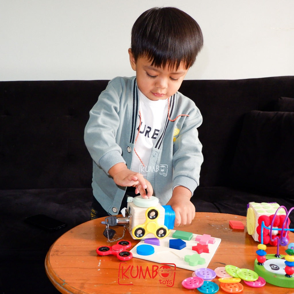 Busy Cube Montessori Play Mainan Edukasi Kubus Kayu