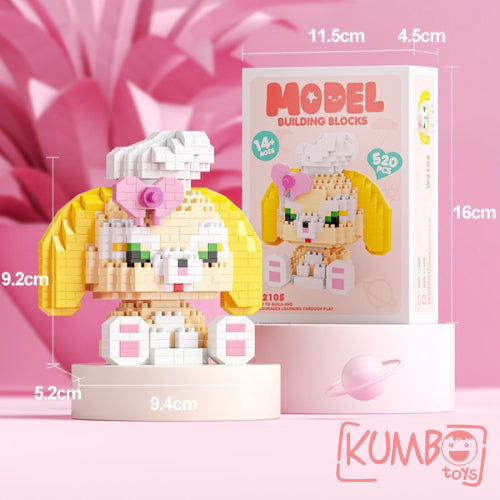 Mainan Anak Mini Block Model Karakter Kartun Lucu Balok Susun 3D Bricks