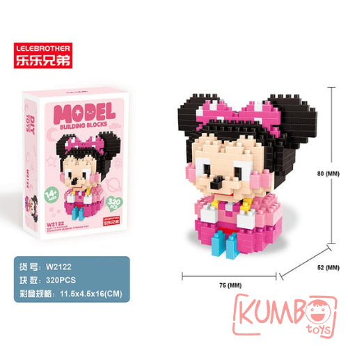 Mainan Anak Mini Block Model Karakter Kartun Lucu Balok Susun 3D Bricks