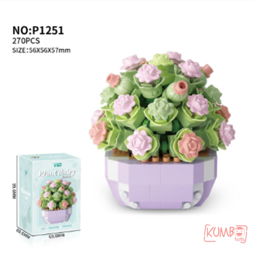 Mainan Edukasi Anak Bricks Plant Dairy 3D Blocks Bentuk Tumbuhan