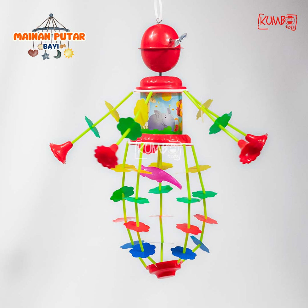 Mainan Edukasi Musik Bayi Gantung Putar Merry Go Round Musical Toy Nursery Krincingan